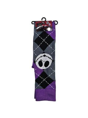 Nightmare Before Christmas NWT Over-Knee Socks Jack Skellington Purple Argyle